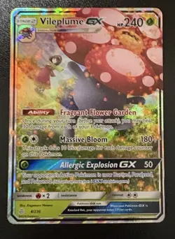 Vileplume GX Holo Pokemon SM Cosmic Eclipse 4/236 NM - Image 1