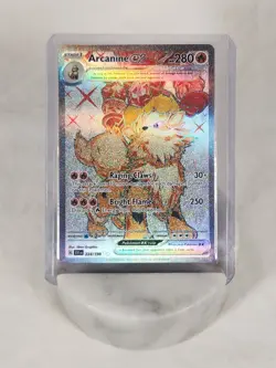 Pokemon Arcanine ex Ultra Rare Full Art Holo 224/198 Scarlet & Violet EX EN NM - Image 1