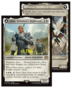 MTG Foil Universes Beyond: Final Fantasy FIN Dion, Bahamut's Dominant MINT - Image 1