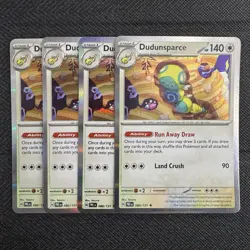 4x Dudunsparce | Prismatic Evolution | 080/131 NM | Holo | Pokemon TCG Play set - Image 1
