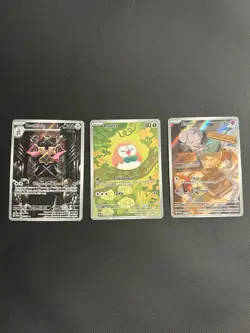 Pokemon TCG Perfect Order Lot Of 3 Illustration Rare Rowlet Duoblade Espurr - Image 1