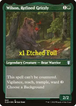 MTG Etched Foil CMR: Battle for Baldur's Gate CLB Wilson, Refined Grizzly MINT - Image 1