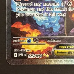 Pokemon TCG Mega Charizard X ex 125/094 Phantasmal Flames Holo SIR NM - Image 4