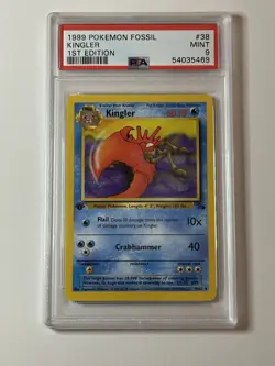 Kingler 38/62 1st Edition Fossil - PSA 9 Pokemon TCG - Image 1