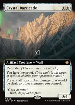 MTG Borderless Foundations FDN Crystal Barricade MINT - Image 1