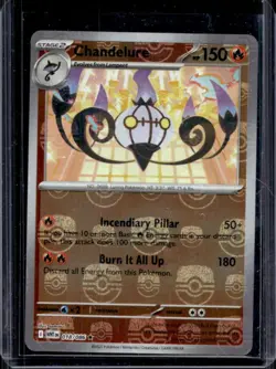 2025 Pokemon White Flare Chandelure Reverse Holo Master Ball Rare #018/086 - Image 1