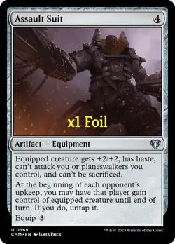 MTG Foil Commander Masters CMM Assault Suit MINT - Image 1