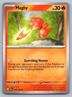 Pokemon TCG SV04: Paradox Rift Magby 019/182 - Image 1