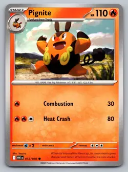 Pokemon TCG SV: White Flare Pignite 012/086 - Image 1