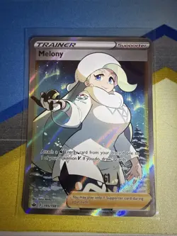 Pokemon TCG Melony Chilling Reign 195/198 Holo Full Art NM - Image 1