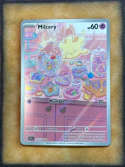 Pokemon Milcery 152/142 Stellar Crown Illustration Rare Holo NM - Image 1