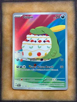 Pokemon Gulpin 154/142 Stellar Crown Illustration Rare Holo NM - Image 1