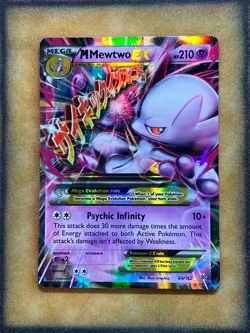 Pokemon M Mewtwo EX 64/162 BREAKThrough Ultra Rare Holo LP - Image 1