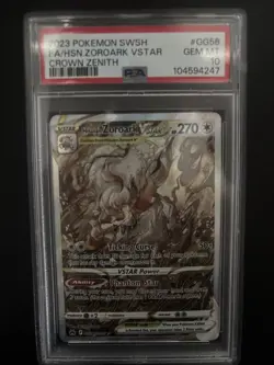 Zoroark PSA 10 GEM MINT 2023 Pokemon Crown Zenith HISUIAN VSTAR GG56 Full Art - Image 1