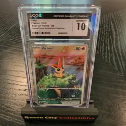 VICTINI CGC GEM 10 - 2025 POKEMON BLACK STAR PROMO ILLUSTRATION COLLECTION #208 - Image 1