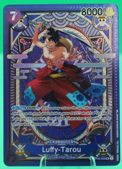 ONE PIECE Luffy-Tarou SP Alt Art ST18-005 SR A Fist of Divine Speed English - Image 1