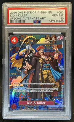 2026 One Piece Azure Sea's Kid & Killer Special Alternate Art #EB01-003 PSA 10 - Image 1