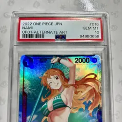 PSA 10 Nami Alt Art OP01-016 R Rare Romance Dawn One Piece Card Japanese - Image 3