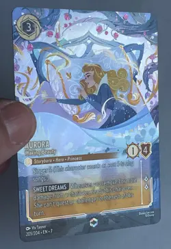 Disney Lorcana Aurora Waking Beauty Enchanted Rare Archazia's Island NM in hand - Image 2