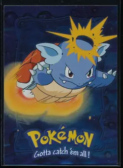 1999 Topps Pokemon Wartortle #E8 of 12 Holo Stage 2 Movie Edition Blue Logo - Image 1