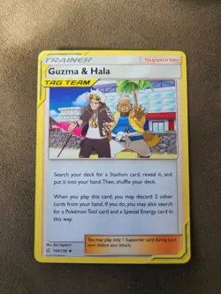 Guzma & Hala 193/236 Non Holo Cosmic Eclipse Sun & Moon (NM) Pokemon TCG - Image 1