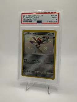 2019 Pokemon Sun & Moon Hidden Fates Kartana Holo #SV33 PSA 9 - Image 1