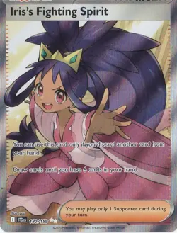 IRIS'S FIGHTING SPIRIT TRAINER ART POKEMON JOURNEY TOGETHER 180/159 - Image 1