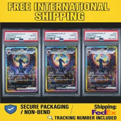 Pokemon Umbreon ex SAR 217/187 SV8a Shiny Treasure Japanese PSA 10 GEM MINT x3 - Image 1