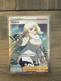 Melony Full Art - 195/198 Trainer Pokemon TCG SWSH Chilling Reign NM - Image 1