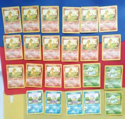 23 x Pokemon Base Set 1999 Bulbasaur, Squirtle, Charmander Bundle Job Lot - Image 1