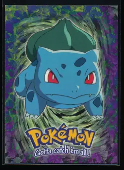 1999 Topps Pokemon Bulbasaur #E1 of 12 Stage 1 Movie Edition Black Topps Logo - Image 1