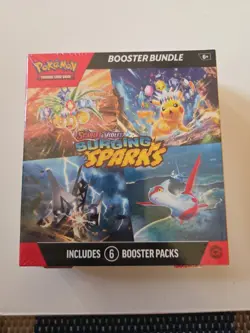 Pokemon Surging Sparks SV08 Booster Bundle TCG 6 packs New Sealed - Image 1