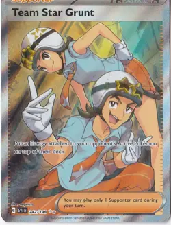 TEAM STAR GRUNT TRAINER ART POKEMON SCARLET AND VIOLET BASE SET 243/198 - Image 1