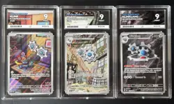 Pokemon Klink/Klang/Klinklang Black Bolt Sequential ACE 9 Graded Cards - Image 1