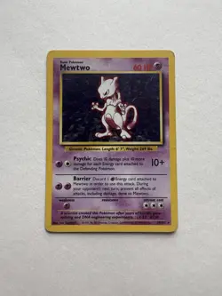 Mewtwo 10/102 Holo Rare Base Set 1999 Pokemon Card – Vintage WOTC Pokemon TCG - Image 1