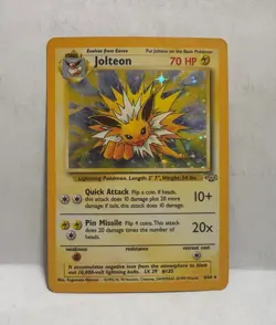 Pokemon Jolteon Jungle Holo Rare Pokemon TCG Card #4/64 70 HP 1999 - Image 1