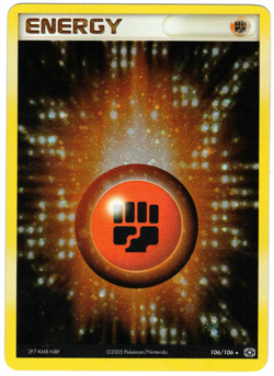 Fighting Energy 106/106 EX Emerald Holo Rare Pokemon Card - Image 1