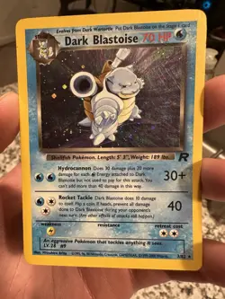 Pokemon Dark Blastoise Holo Rare TCG Card 3/82 LP/MP Condition with Swirl - Image 2