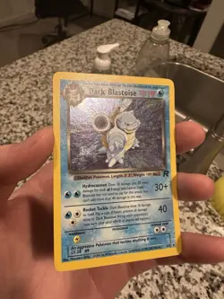 Pokemon Dark Blastoise Holo Rare TCG Card 3/82 LP/MP Condition with Swirl - Image 3