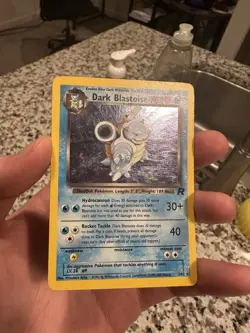 Pokemon Dark Blastoise Holo Rare TCG Card 3/82 LP/MP Condition with Swirl - Image 4