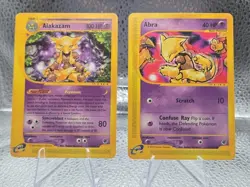 Abra & Alakazam 33 93 165 Rare Non Holo Pokemon Cards 2002 - Image 1