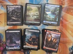 222x MTG Magic The Gathering Full Art Foil Land Lot - Final Fantasy Lands - NM - Image 1