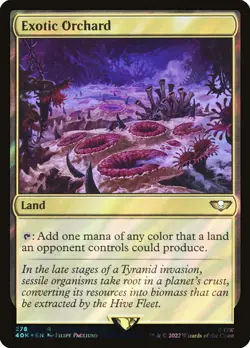 MTG Exotic Orchard Warhammer 40,000 278 Rare SURGE FOIL - Image 1