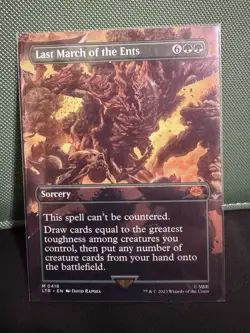 Last March Of The Ents Brand New Mint MTG LOOK! Borderless Full Art. MAGIC - Image 1