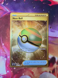 Pokemon Nest Ball 255/198 Hyper Rare Gold Scarlet & Violet Base Set - Image 2