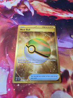 Pokemon Nest Ball 255/198 Hyper Rare Gold Scarlet & Violet Base Set - Image 3