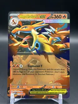 Pokemon TCG Mega Charizard Y Ex 030 Black Star Promo Ultra Rare Holo NM Card - Image 1