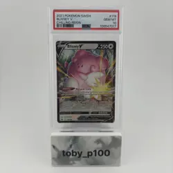 Pokemon Blissey V 119/198 Chilling Reign 119 TCG 2021 #119 - PSA 10 - Image 1
