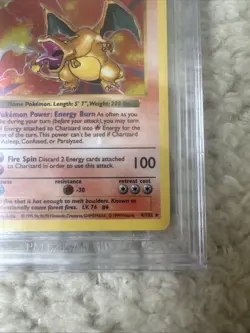1999 Pokemon 1st Edition Charizard Base Set Holo #4 BGS 7.5 NM+ Thick Stamp WOTC - Image 5