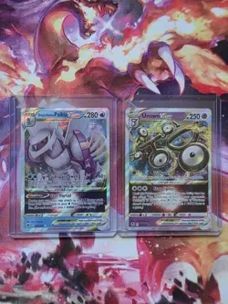 Pokemon VSTAR Lot X2 Origin Forme Palkia VSTAR 040/189 Unown VSTAR 066/195 NM - Image 1